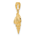 10k Conch Shell Pendant