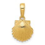 10K None Scallop Shell Pendant
