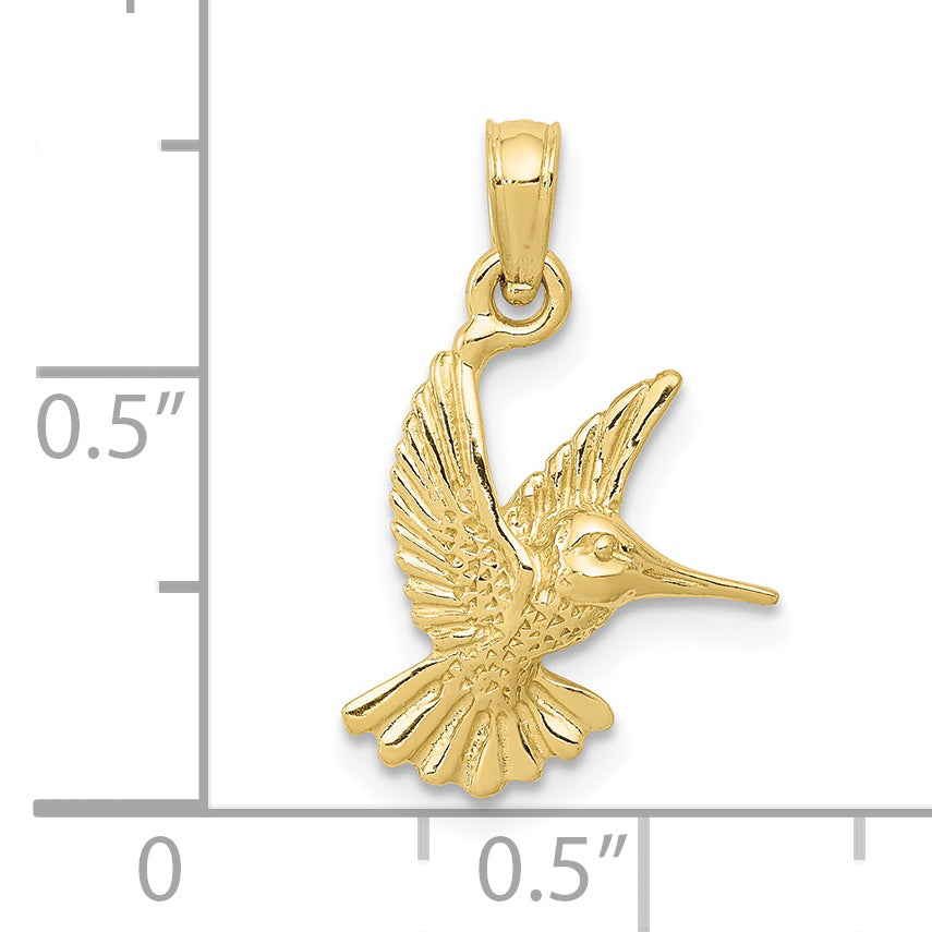 10K None Hummingbird Charm - view 3