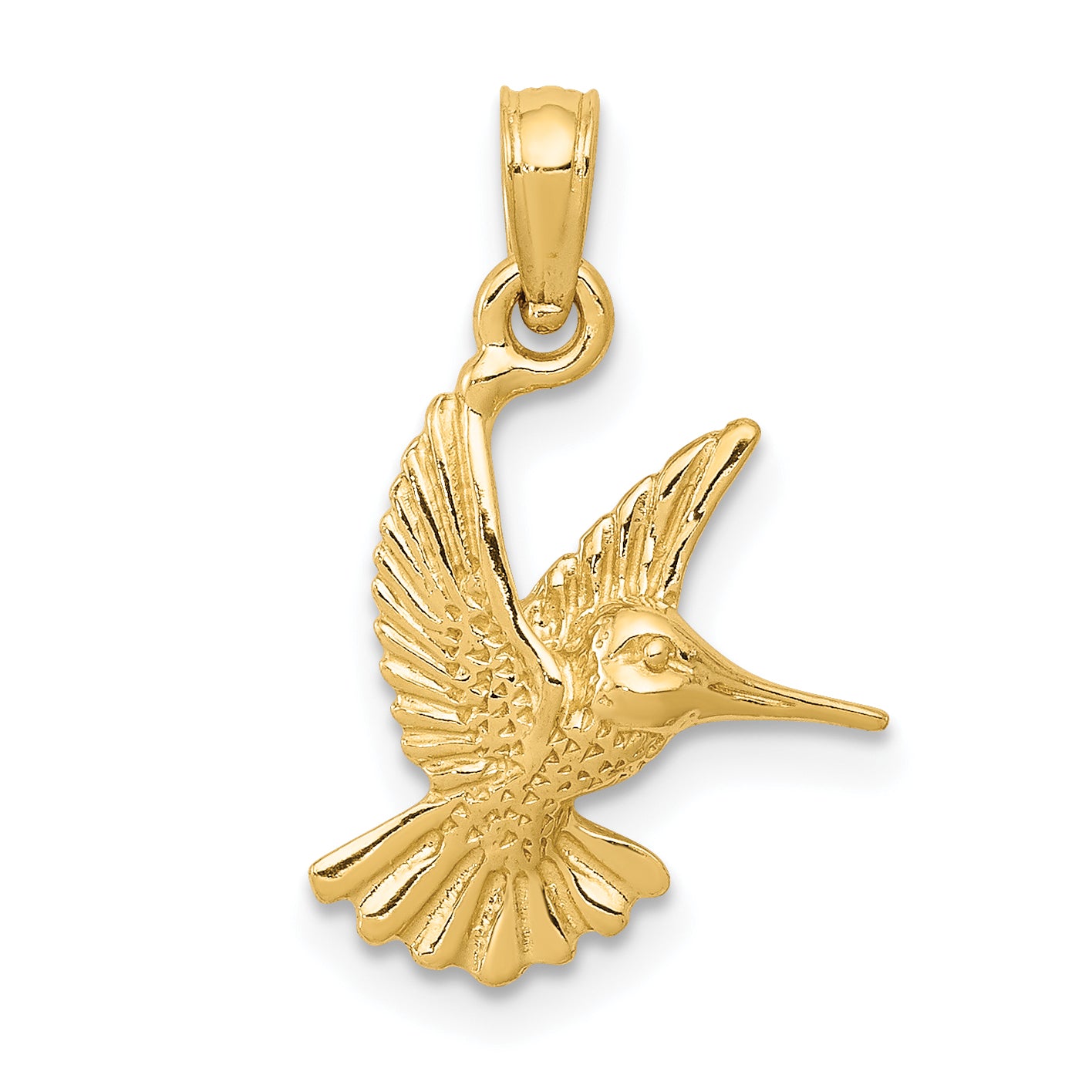 10K None Hummingbird Charm