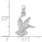 10K White Gold White Gold Hummingbird Charm - view 3