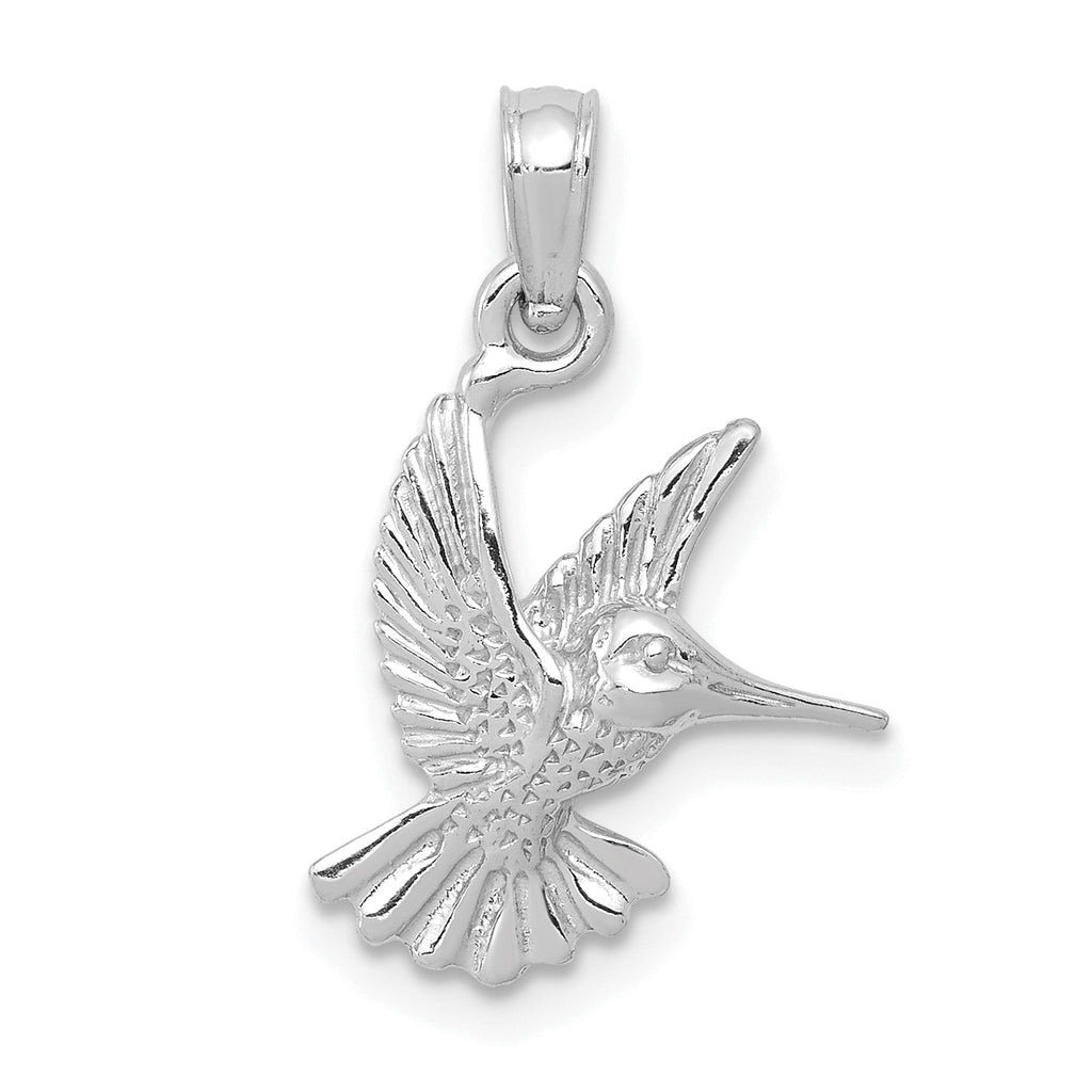 10K White Gold White Gold Hummingbird Charm