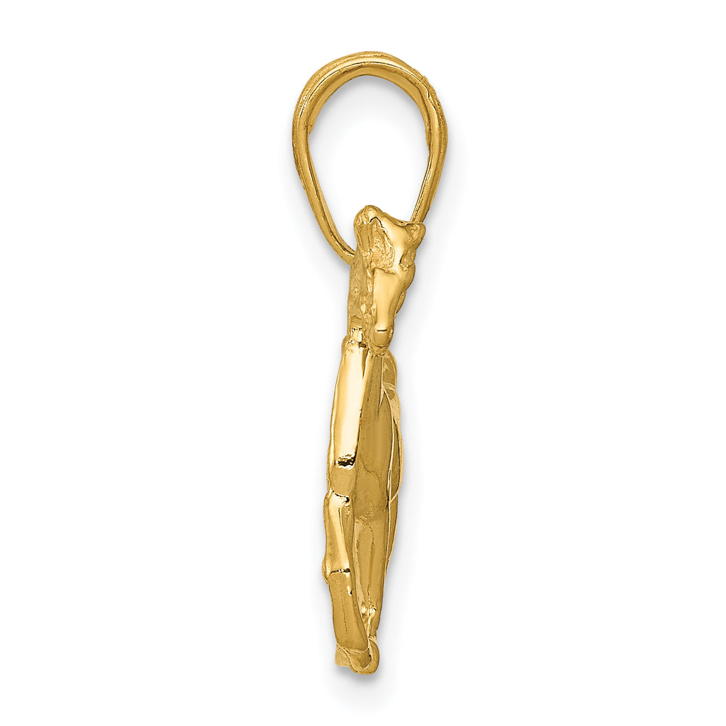 10K None Standing Horse Pendant - view 2