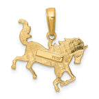 10K None Horse Pendant - view 4