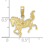 10K None Horse Pendant - view 3