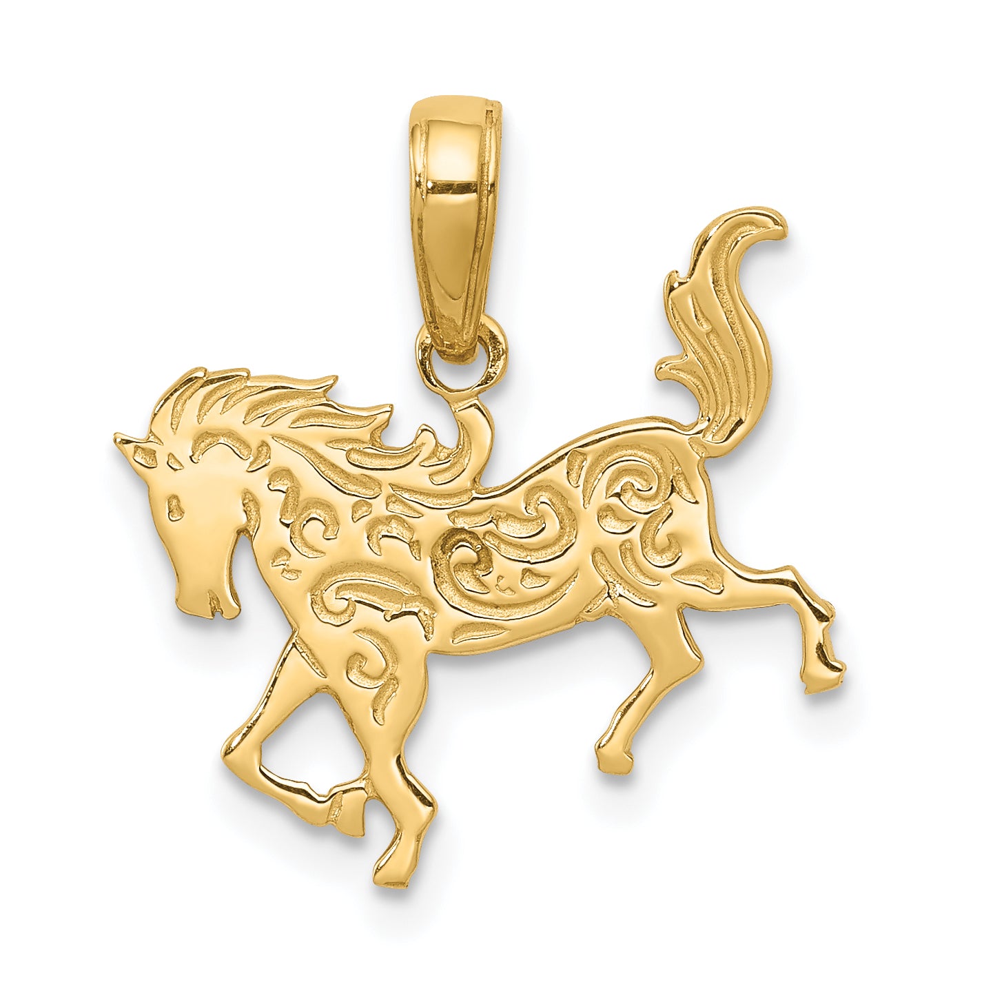 10K None Horse Pendant