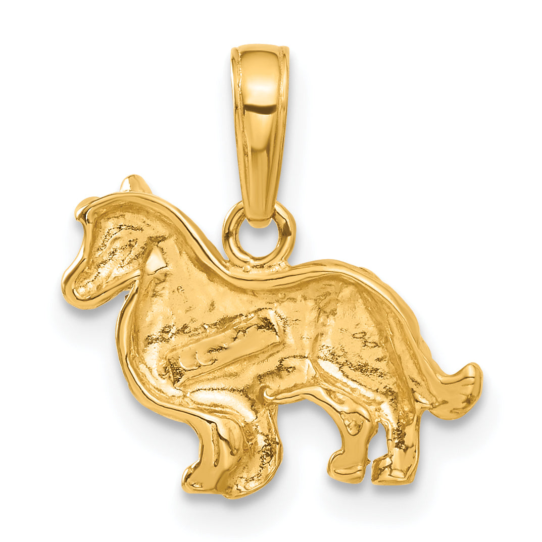 10k Collie Dog Pendant