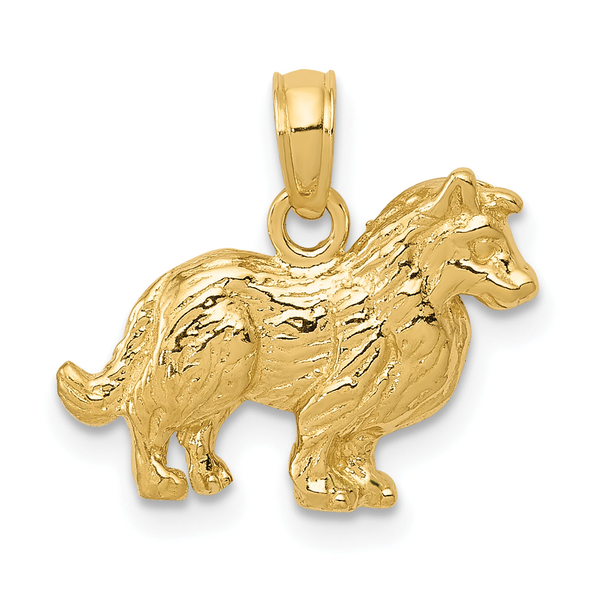 10k Collie Dog Pendant Main image