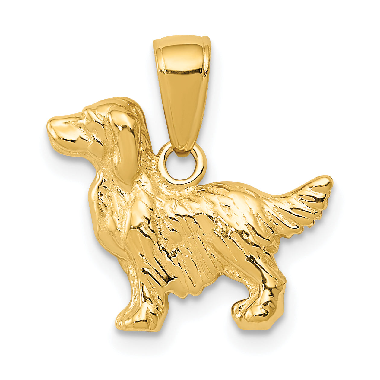 10k Springer Spaniel Dog Pendant Main image