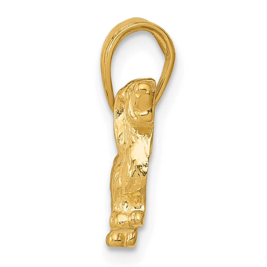 10K Long-Haired Dachshund Dog Pendant Secondary image