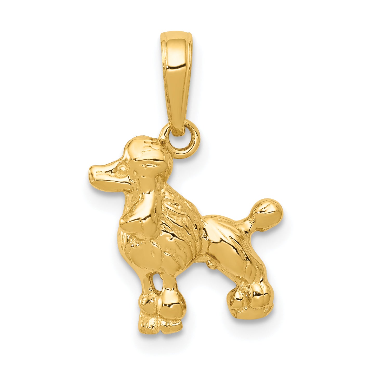 10K Poodle Dog Pendant Main image