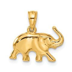 10k 3-D Elephant Pendant