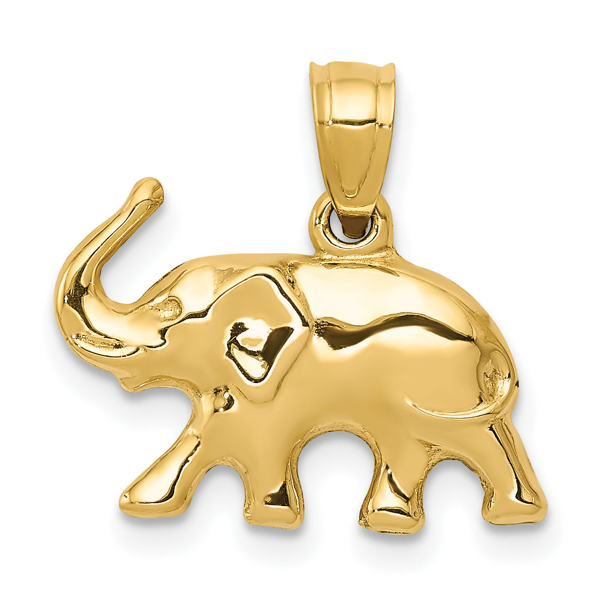 10k 3-D Elephant Pendant Main image