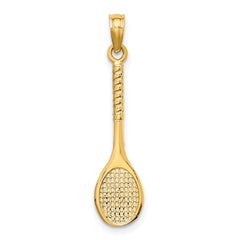10K 3-D Tennis Racquet Pendant