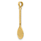 10K 3-D Tennis Racquet Pendant