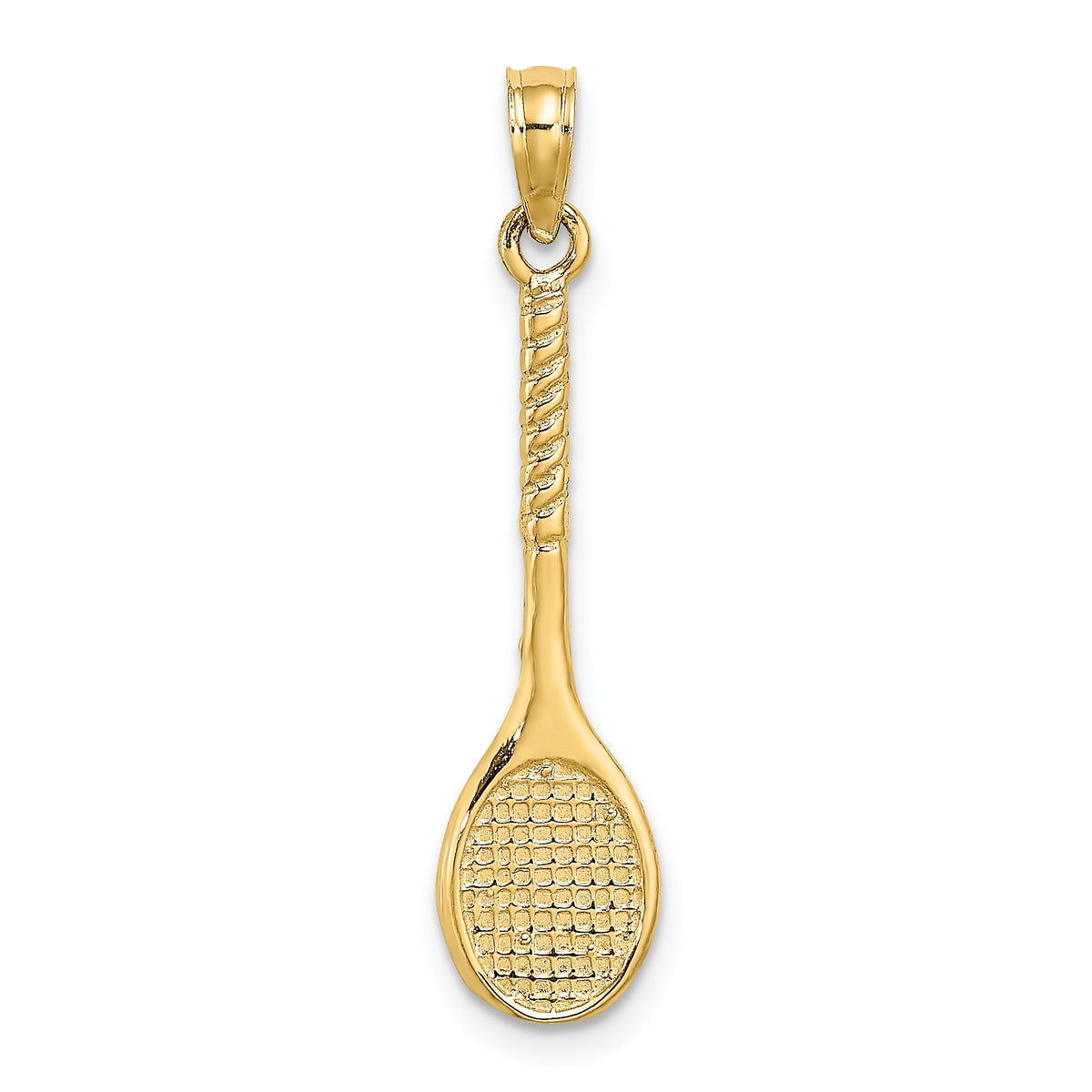 10K 3-D Tennis Racquet Pendant