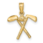 10k 3-D Golf Clubs with Ball Charm