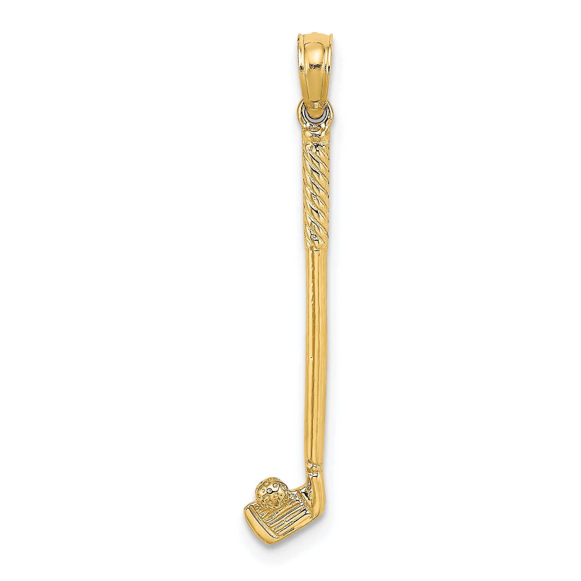 10k 3-D Single Golf Club with Ball Charm Main image