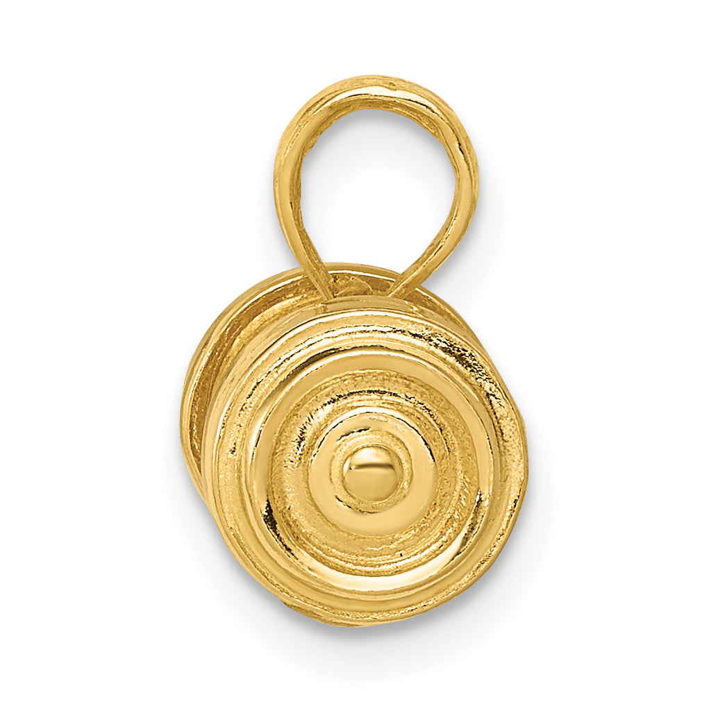 10K 3-D Single Barbell Pendant