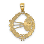 10k Dart Board and Darts in Leaf Design Charm
