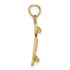 10K None 3-D Skate Board Charm - view 2