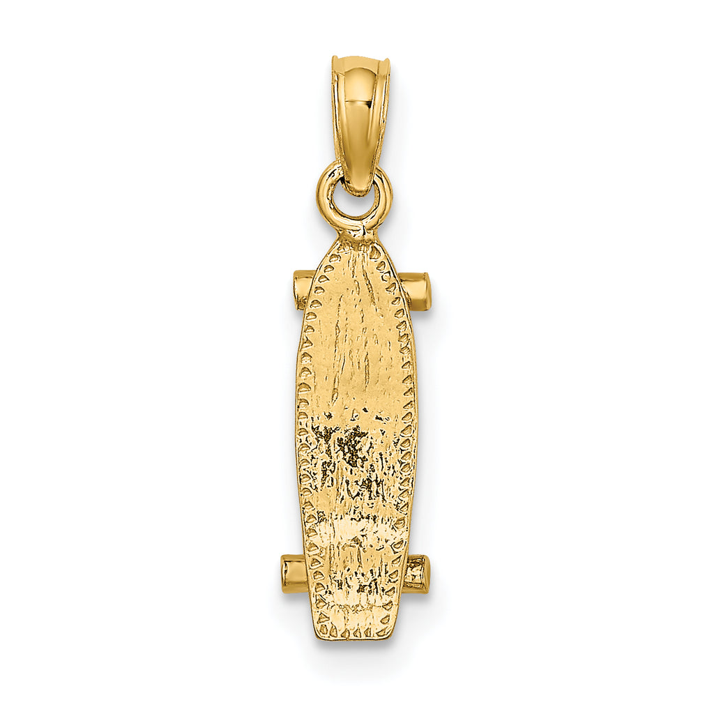 10K None 3-D Skate Board Charm