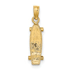 10K None 3-D Skate Board Charm