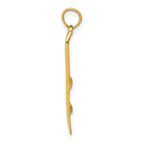 10k 3-D Snow Skis Pendant
