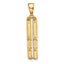10k 3-D Snow Skis Pendant