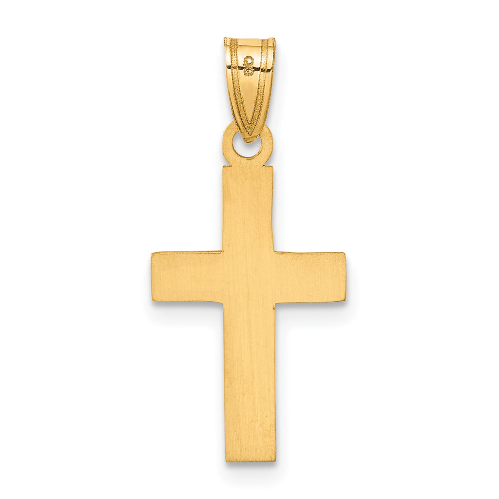 10K Polished Cross Charm