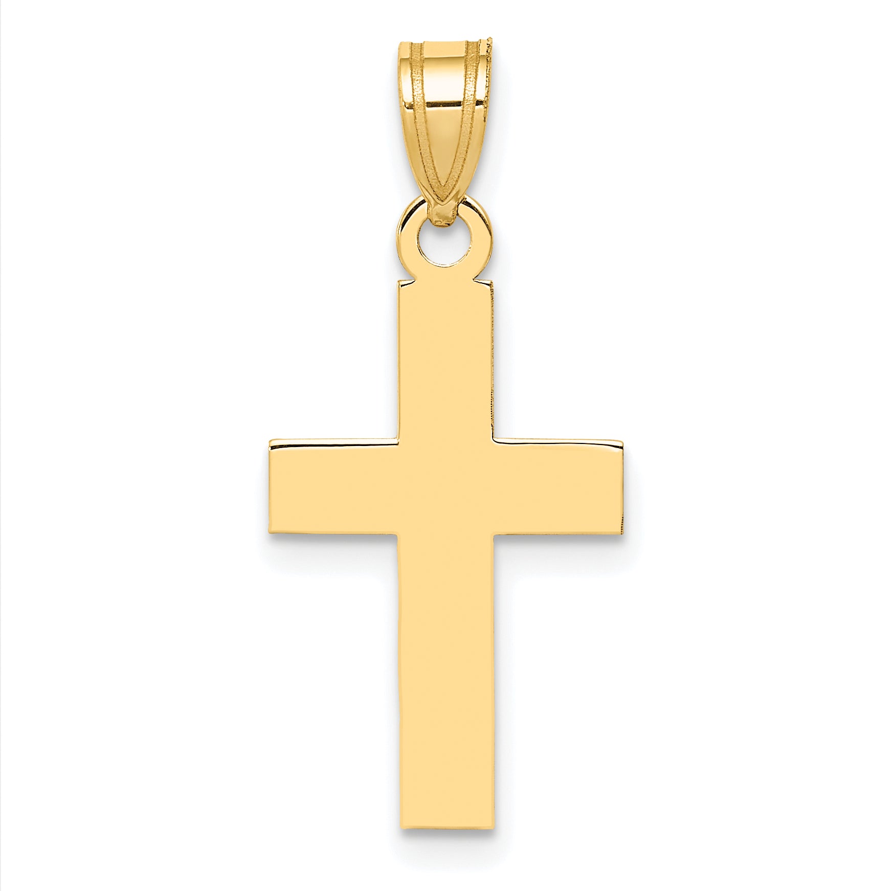 10K Polished Cross Charm Main image