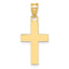 10K Polished Cross Charm