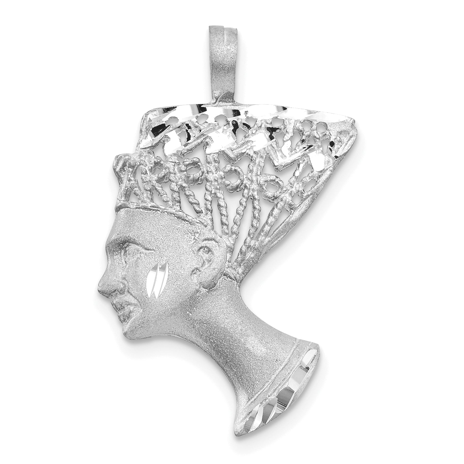 10k White Gold Nefertiti Pendant Main image