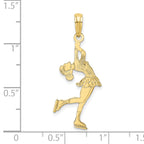 10k Ice Skater Turning Charm