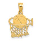 10K Basketball in Net Pendant