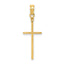 10K Polished Cross Pendant