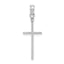 10K White Gold Polished Cross Pendant