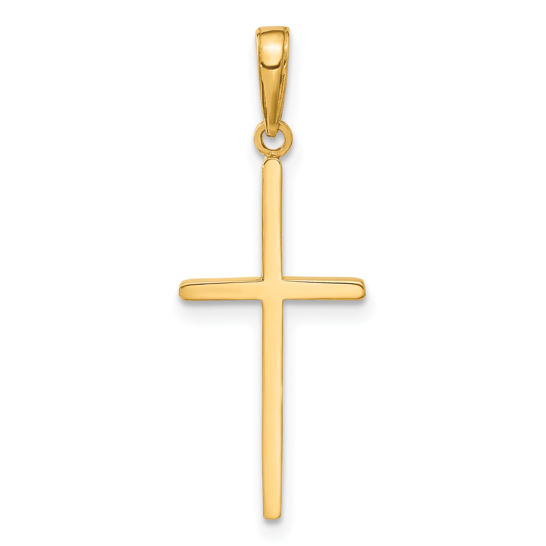 10K Polished Cross Pendant Main image