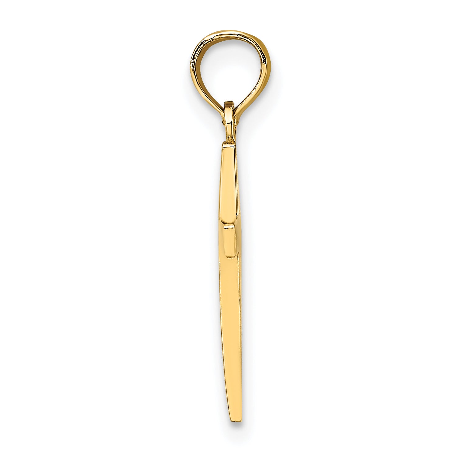 10K Yellow Gold Polished Cross Pendant Secondary image