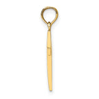 10K None Polished Cross Pendant - view 2
