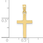 10K None Polished Cross Pendant - view 3