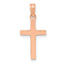 10k Rose Gold Polished Cross Pendant