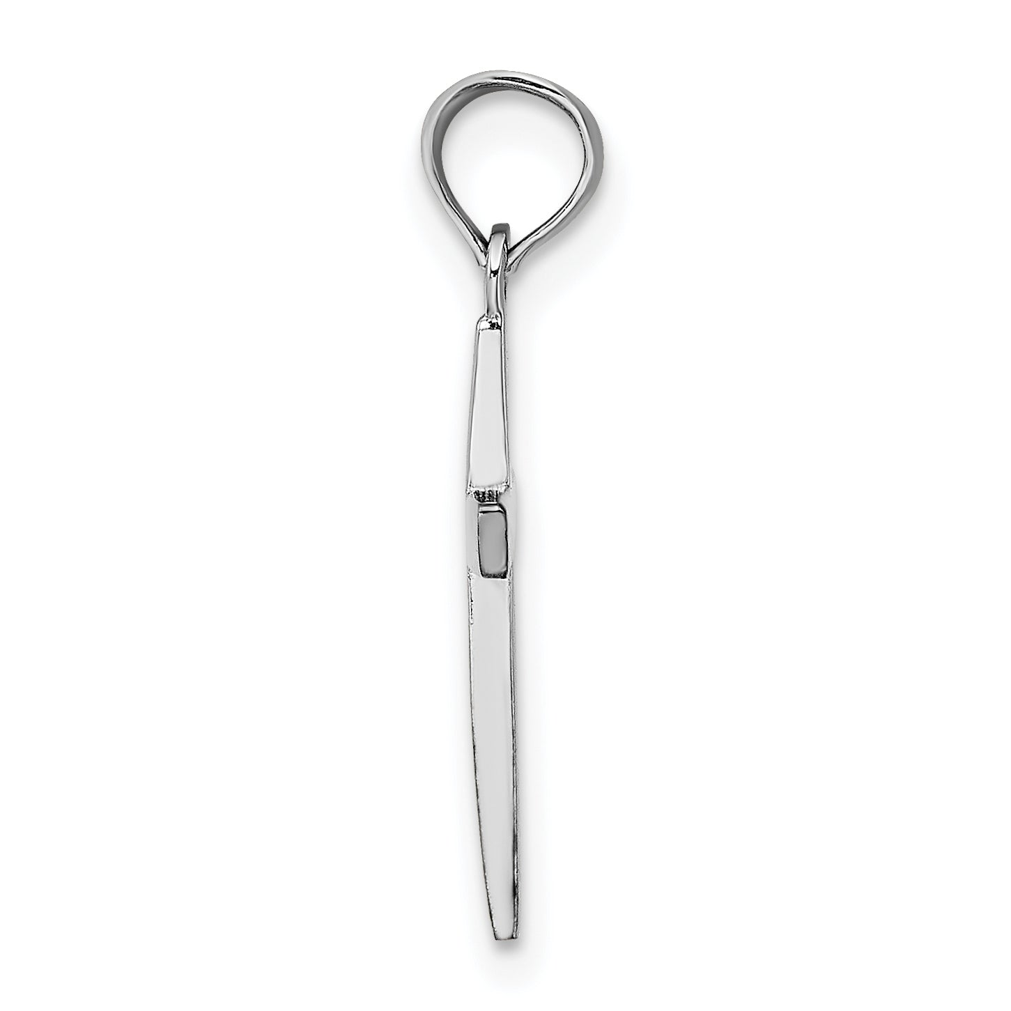 10k White Gold Polished Cross Pendant Secondary image