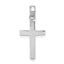 10k White Gold Polished Cross Pendant