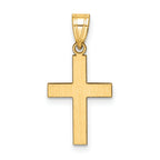 10k Polished Cross Charm