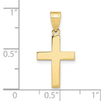 10k Polished Cross Charm