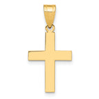 10k Polished Cross Charm
