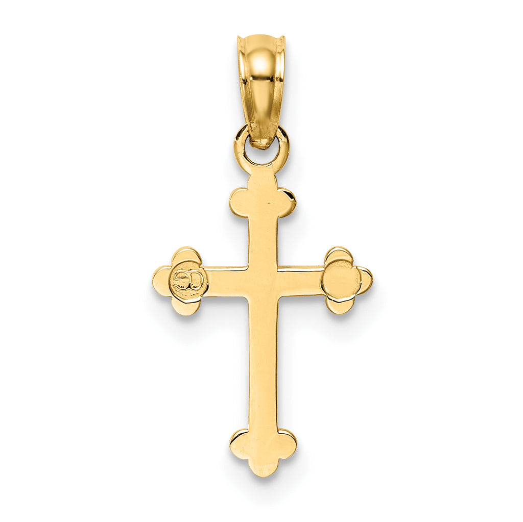 10K Budded Cross Charm