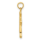 10k Budded Cross Charm