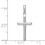 10K White Gold Reversible Latin Cross Pendant